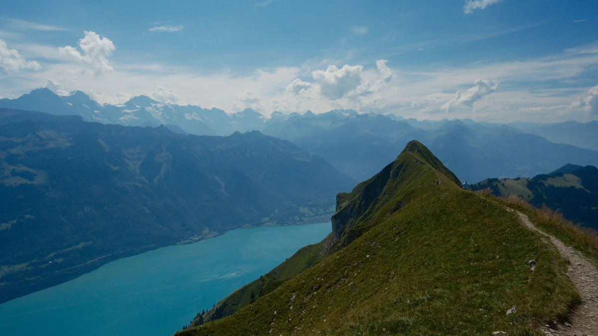 Scenic view of Interlaken with mountains and lakes
