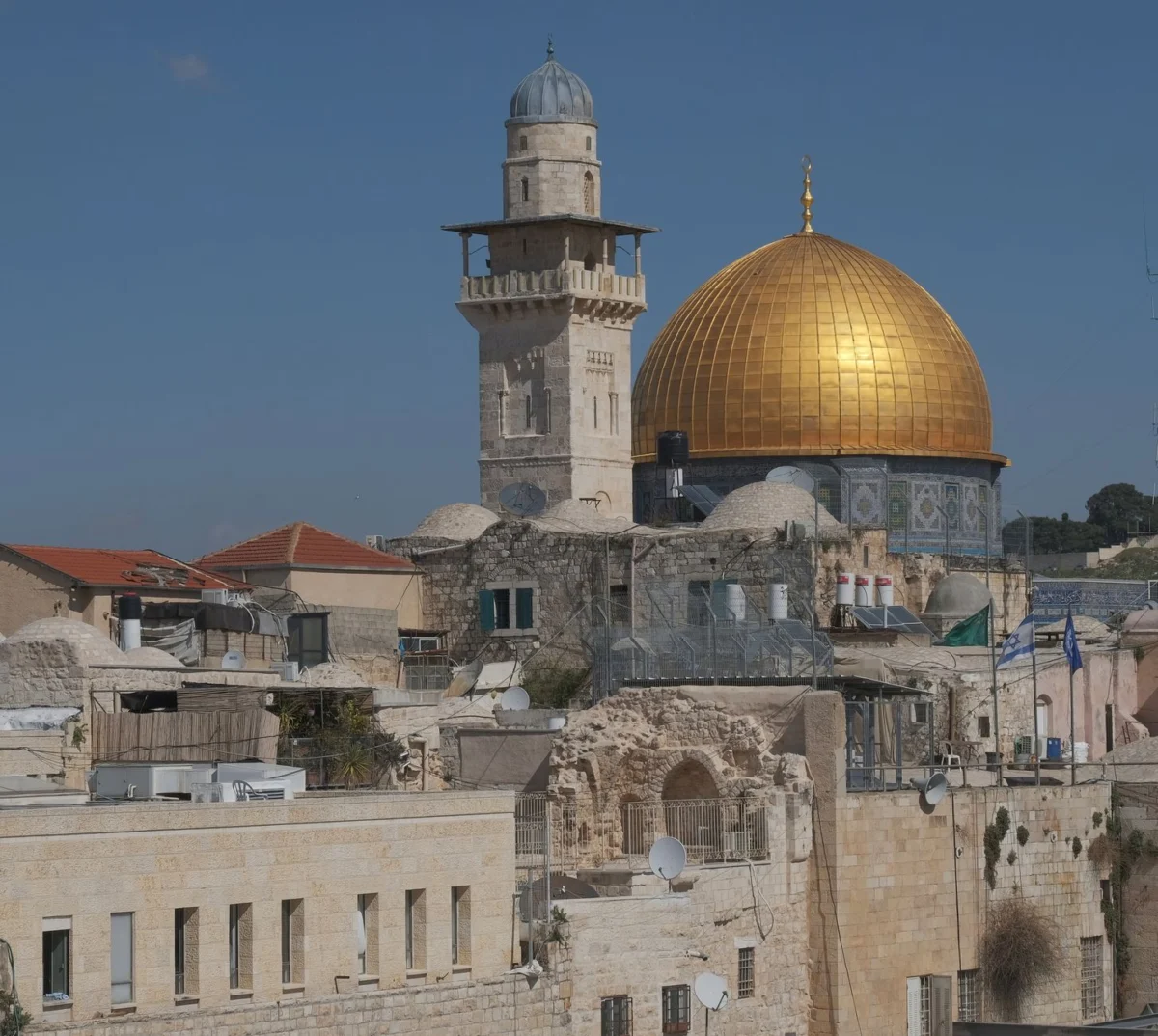 View of the Jerusalem skyline with historic landmarks