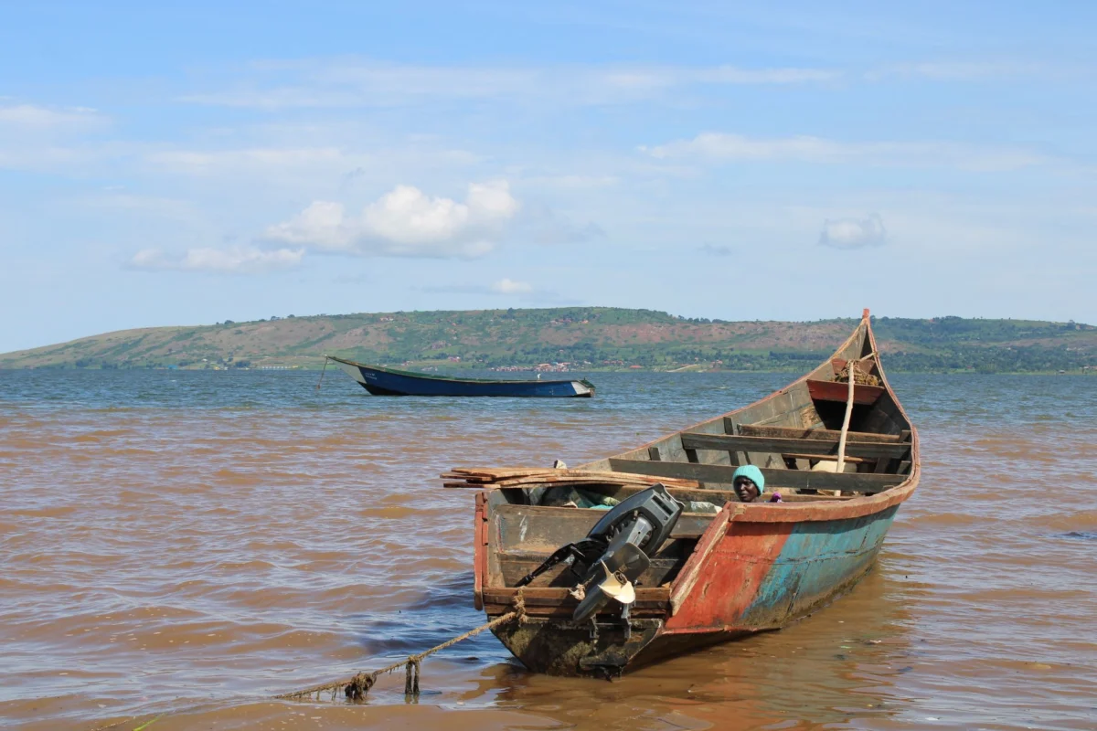 Panoramic view of Jinja's skyline along the Nile River