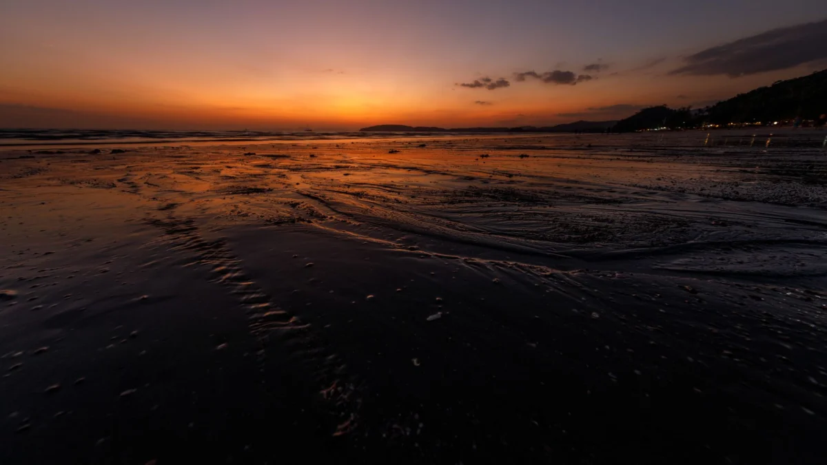 Stunning sunset beach view in Krabi evoking romance