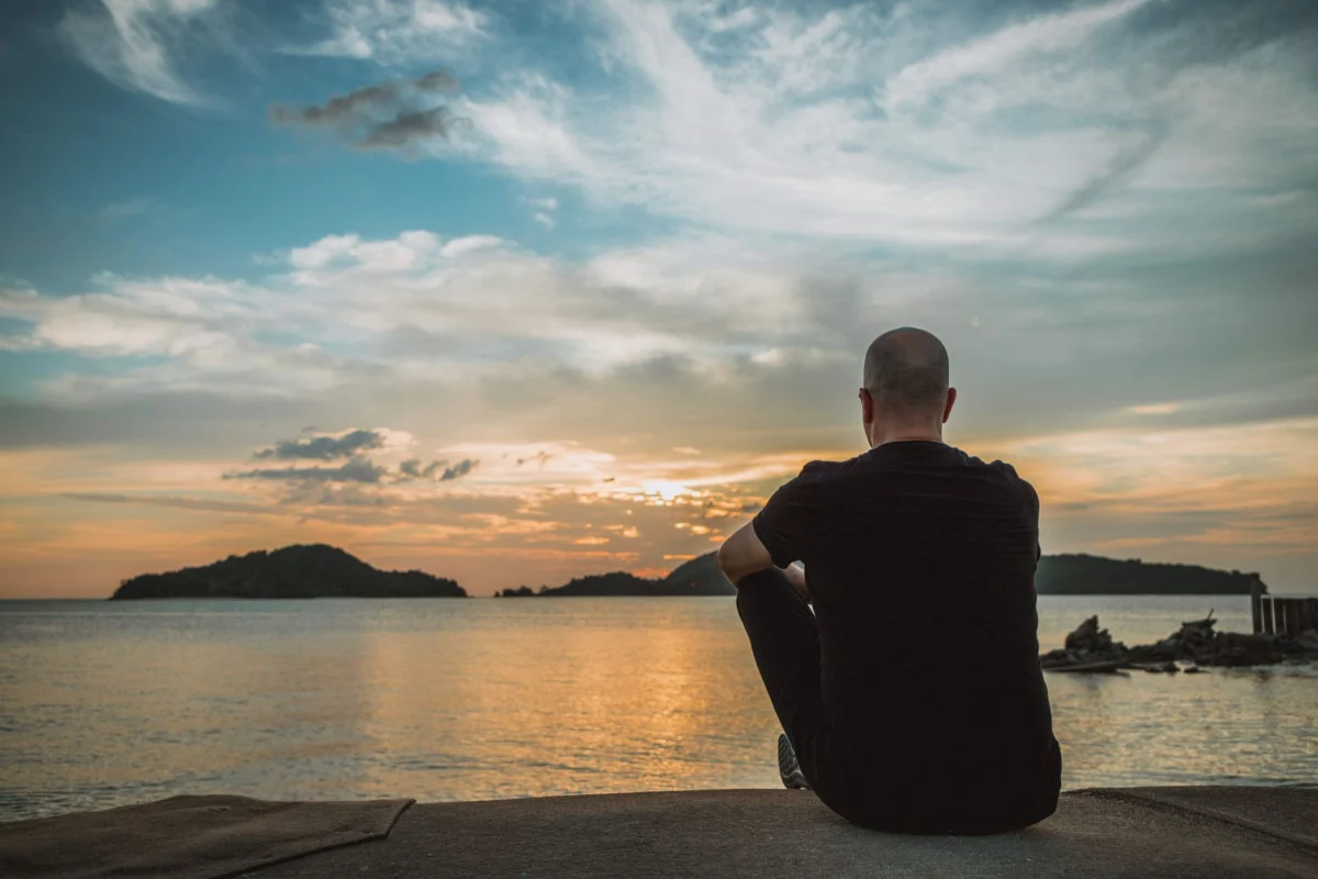Breathtaking sunset view over Langkawi beach