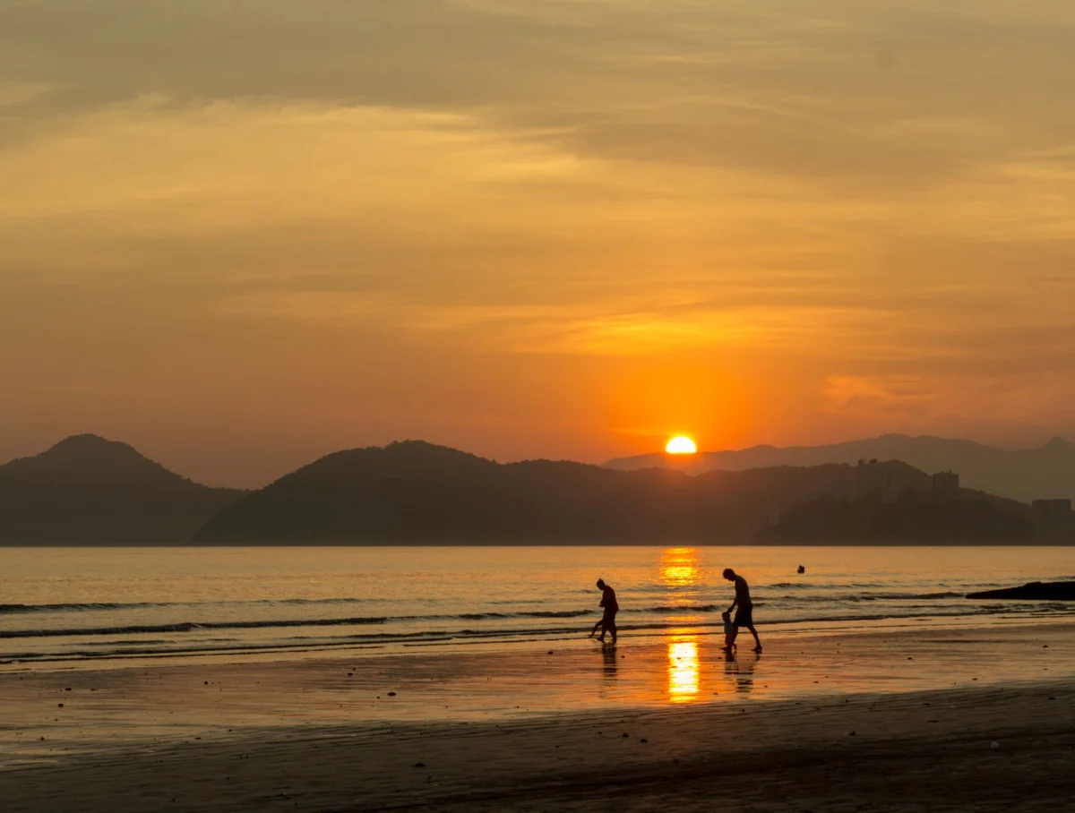 Romantic sunset view at a Langkawi beach