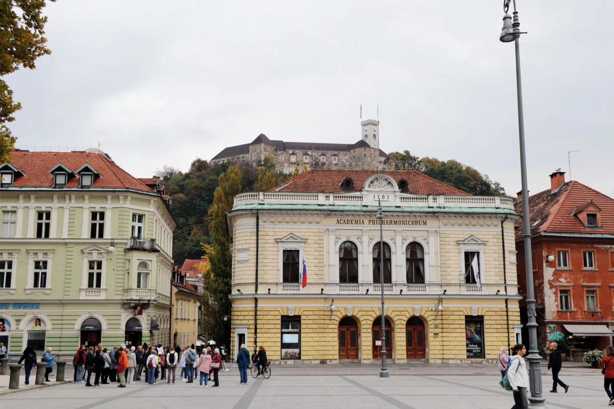 Scenic view of Ljubljana's skyline with the iconic castle