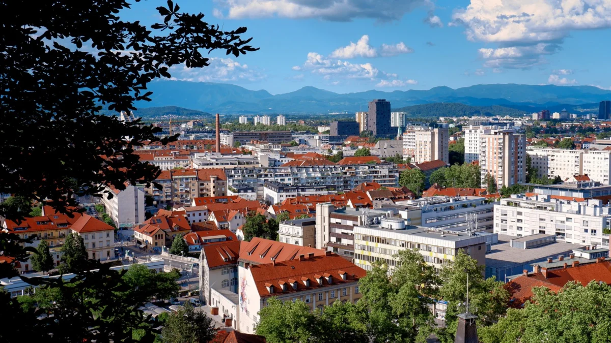 Panoramic view of Ljubljana showcasing the city's unique skyline