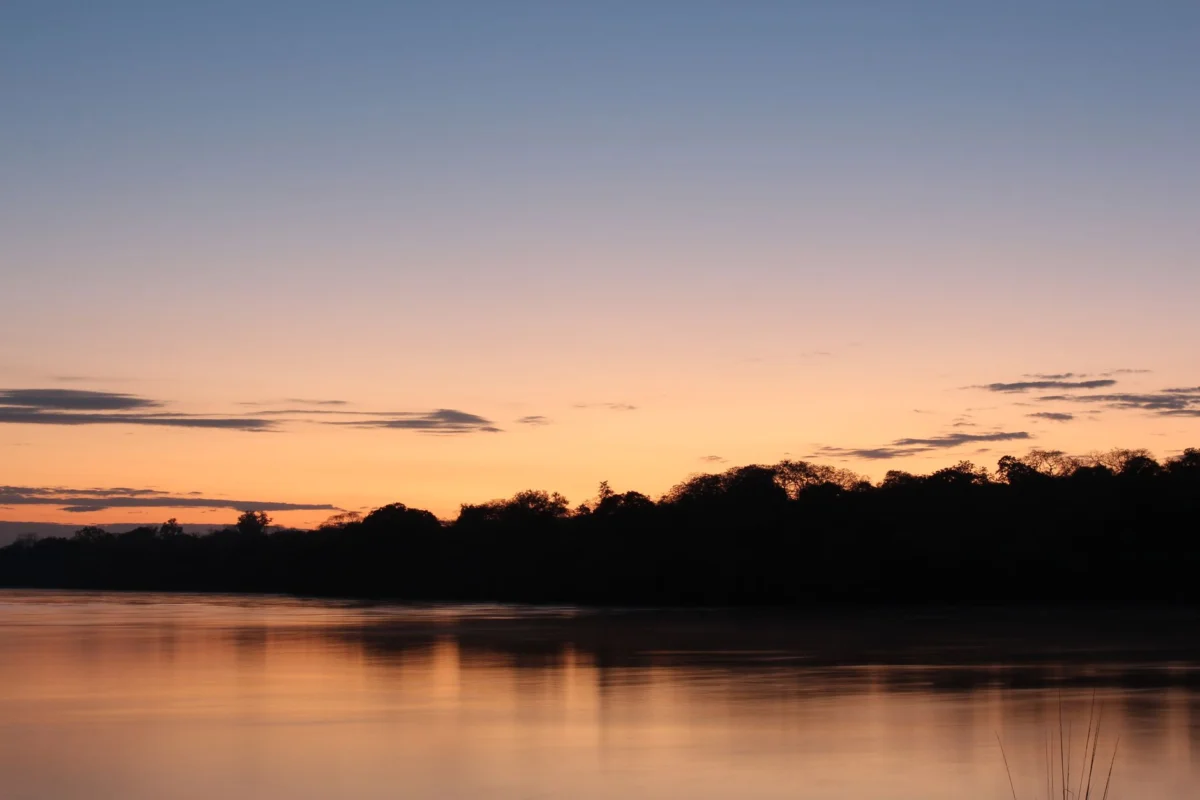 Panoramic view of Lusaka city skyline at sunrise