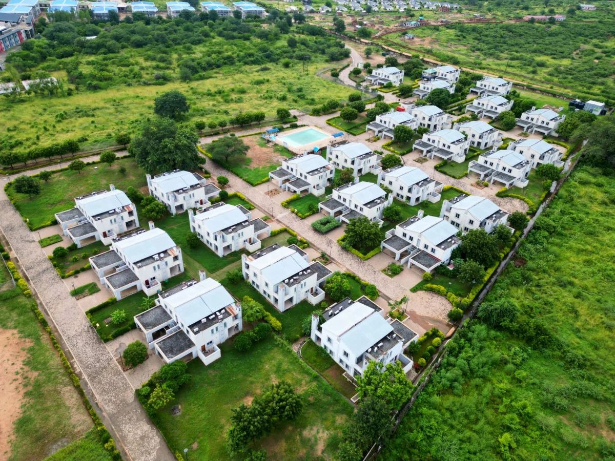 Family-friendly view of Lusaka city skyline with green parks