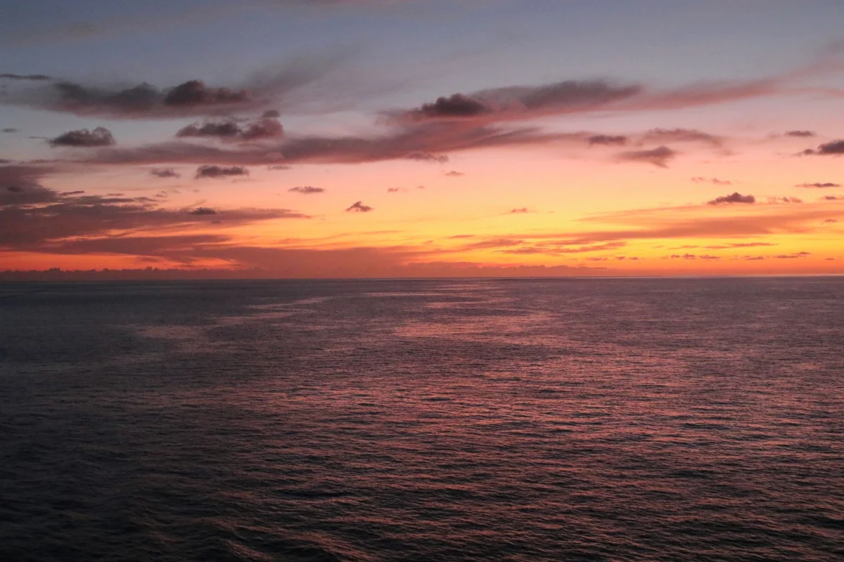 Romantic sunset over Madang, perfect for couples