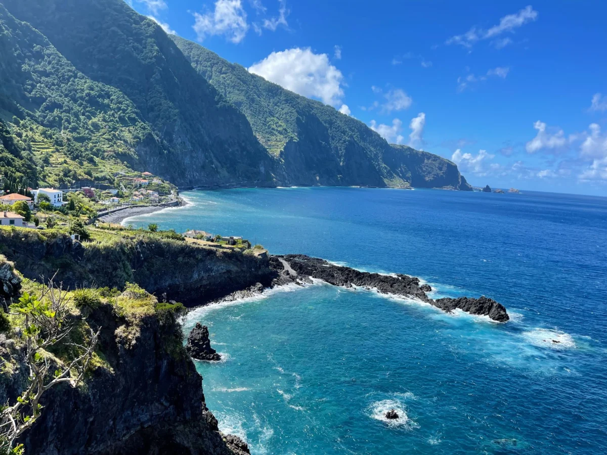 Stunning coastal hiking trail in Madeira with ocean views
