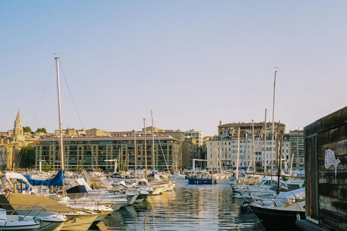 Marseille's old port in evening light showcasing nightlife charm