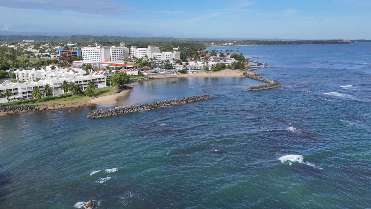 Scenic view of Montego Bay coastline with crystal clear water