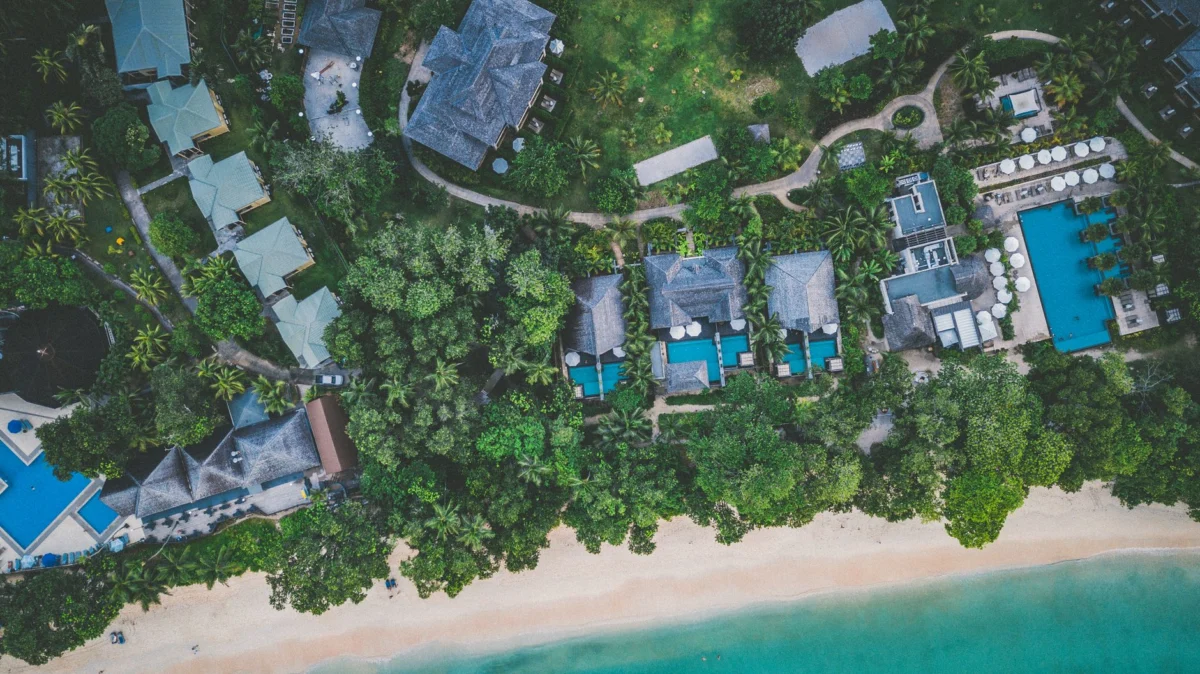 Stunning view of a luxury resort in Mustique