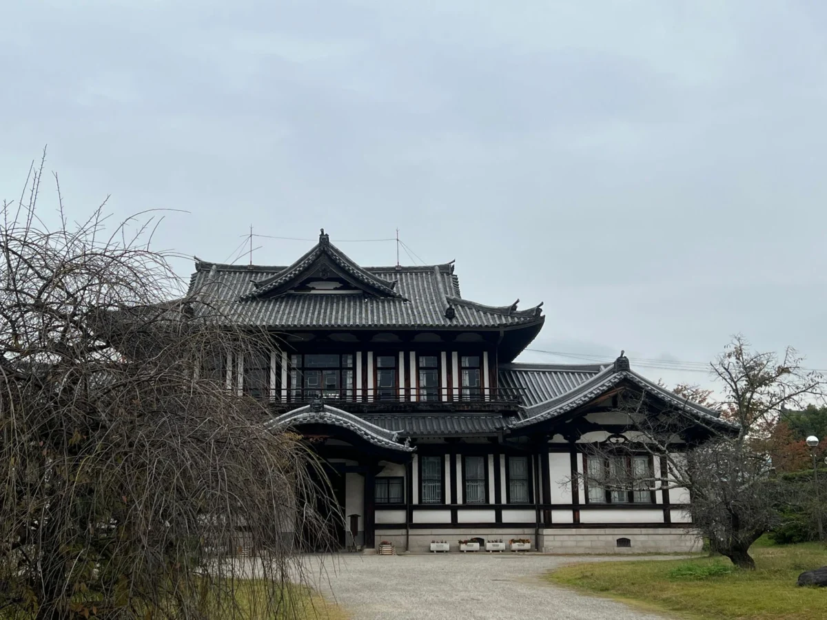 Scenic view of traditional architecture in Nara with heritage landmarks