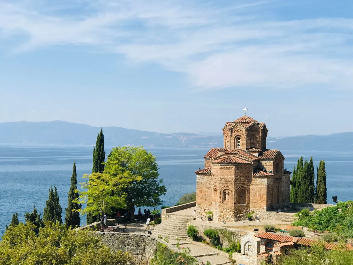 View of a medieval church in Ohrid, encapsulating the city's rich history