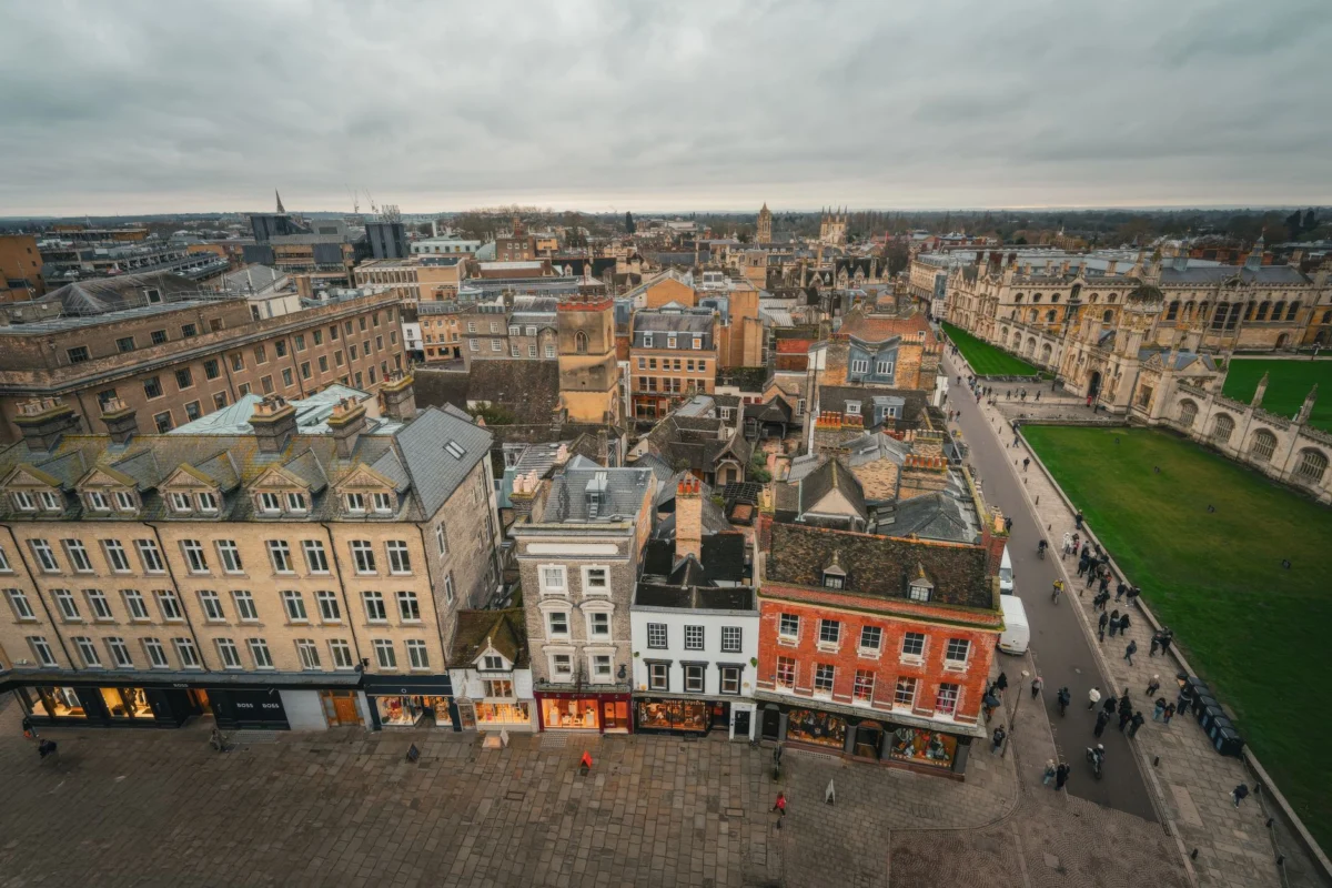 View of Oxford skyline with historic buildings