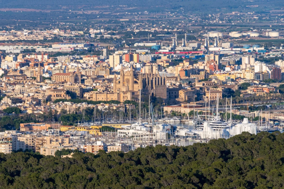 Panoramic view of Palma de Mallorca's romantic skyline