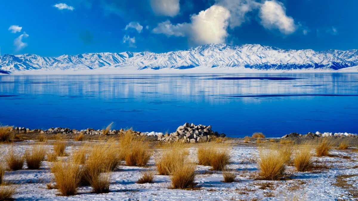 Dramatic mountain landscape in Pamir Region