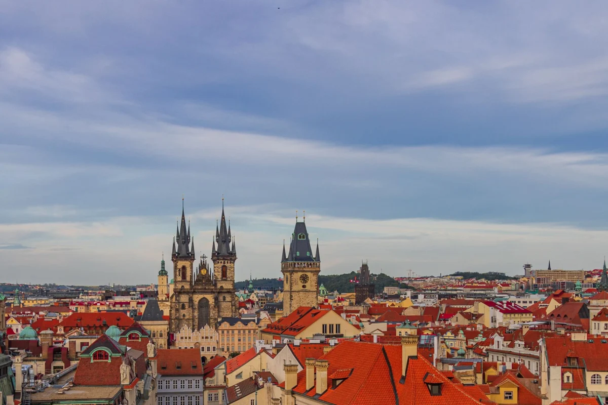 Prague Old Town skyline with historic rooftops and landmarks