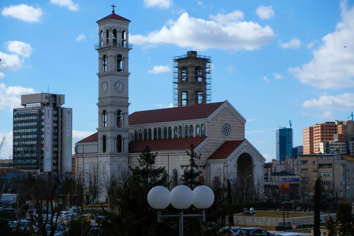 Stunning view of Pristina skyline showcasing city culinary hotspots