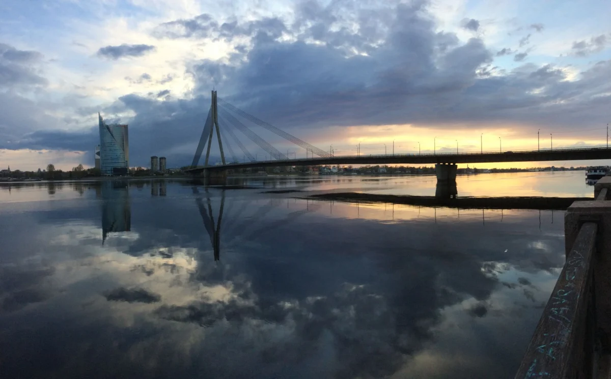 Twilight view of Riga's iconic skyline with luxury settings