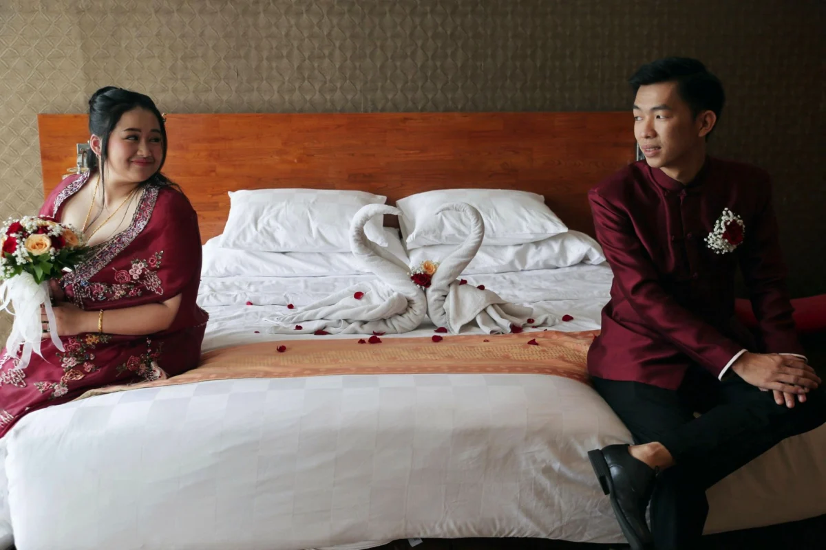 Romantic hotel room setup for couples in Ubud