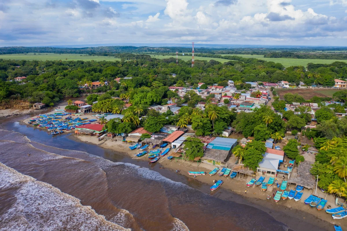 Scenic view of San Juan del Sur beach at sunset