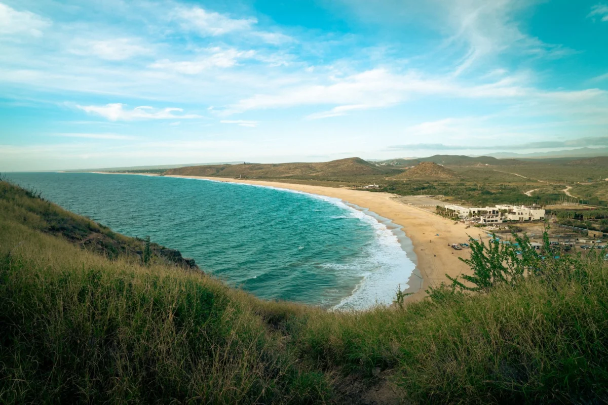 Scenic view of San Juan del Sur's coastline at sunset