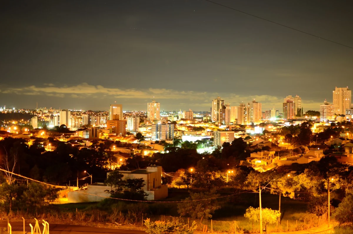 Romantic sunset view over Sao Filipe city rooftops
