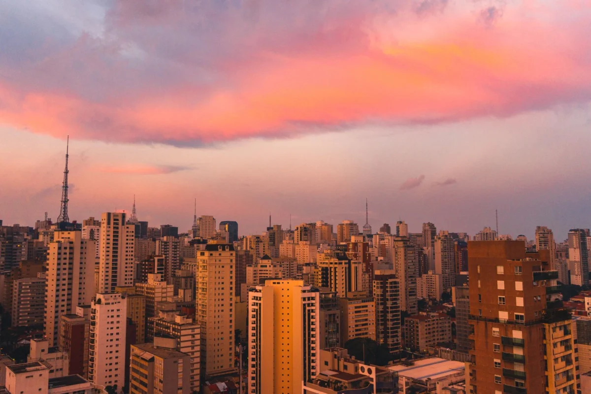 A stunning view of Sao Filipe's skyline at sunset, perfect for couples