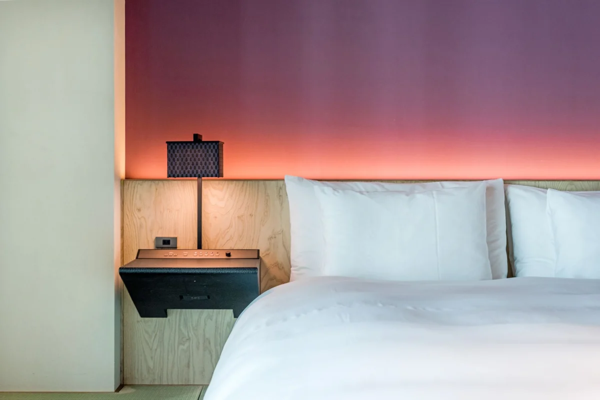Luxurious hotel room in Sapporo with city view