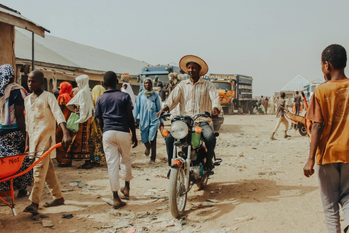 Colorful Senegambia street brimming with local life