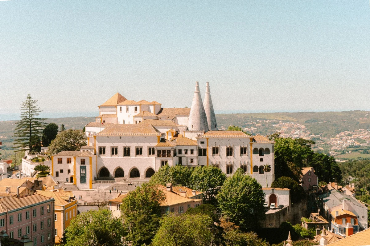 View of Sintra's iconic palace and lush surroundings