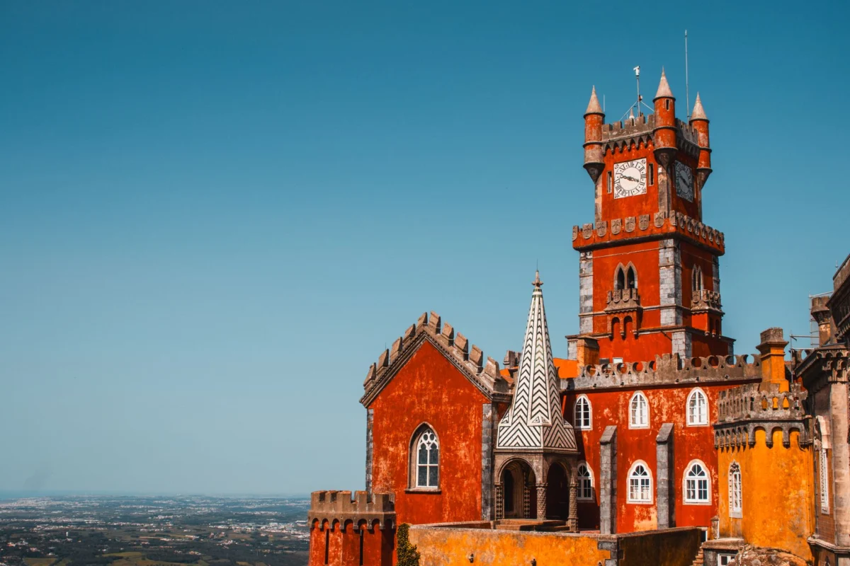 Panoramic view of Sintra's Palacio Nacional skyline
