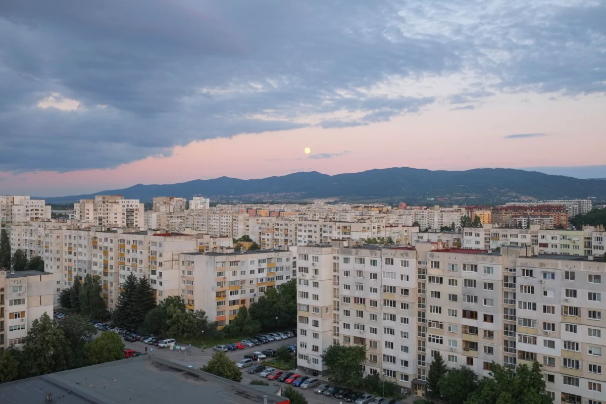 Scenic view of Sofia's skyline at dusk