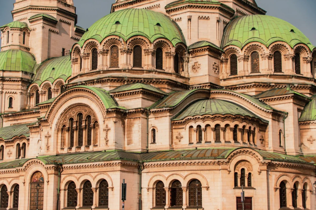 View of historic architecture in Sofia, Bulgaria's capital city