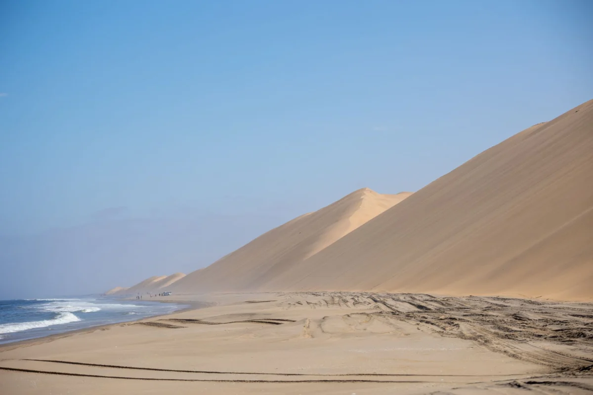 Scenic view of Swakopmund's beachfront, perfect for budget travelers