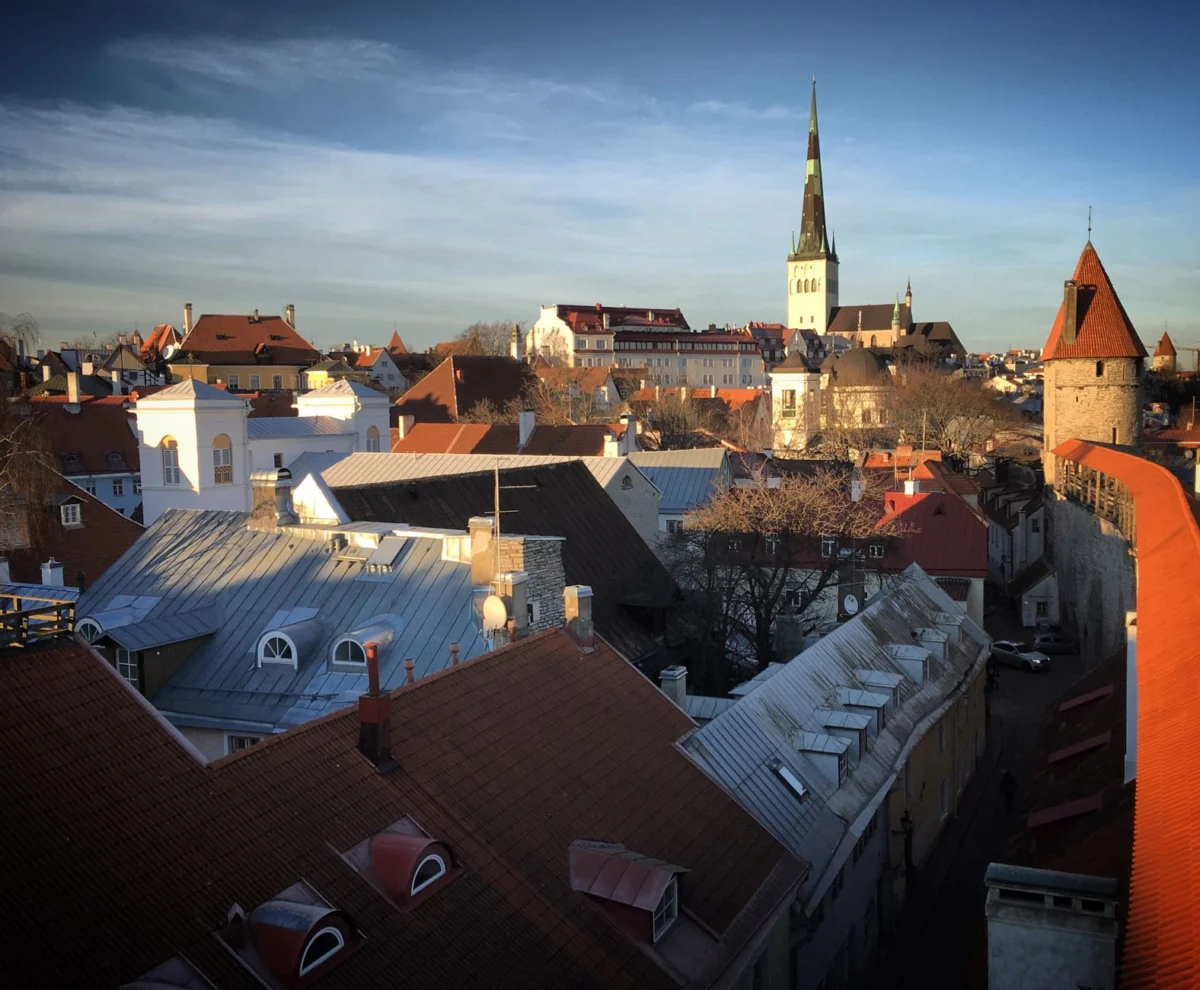 A scenic view of Tallinn's famous medieval skyline
