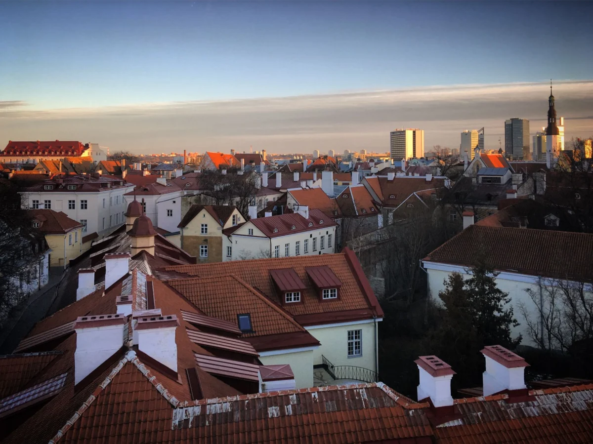 Panoramic view of Tallinn featuring medieval architecture