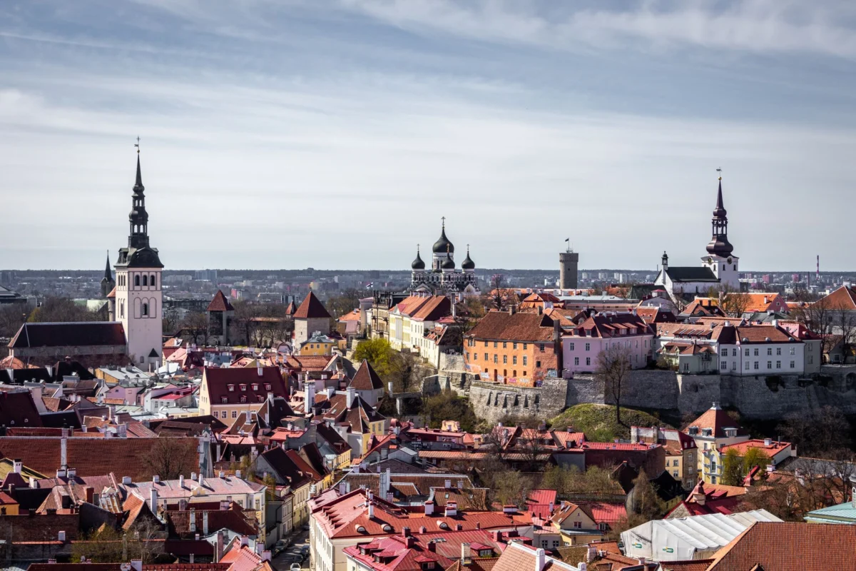 A stunning view of Tallinn's medieval skyline with historical architecture