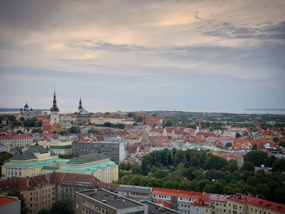 Romantic view over Tallinn's historic skyline