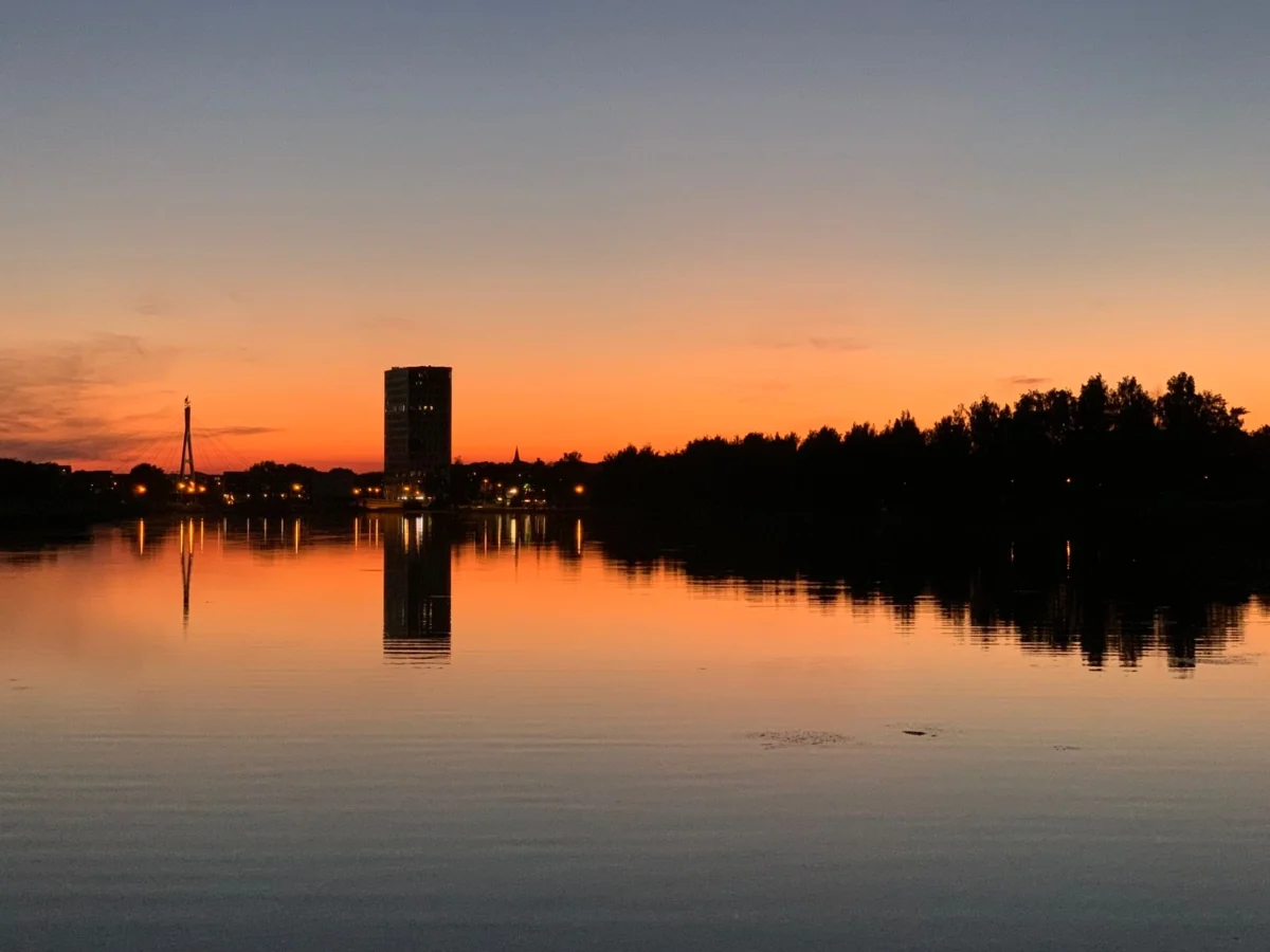 Scenic view of Tartu with romantic riverside, perfect for couples