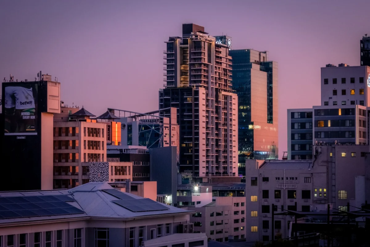 Scenic view of Teyateyaneng skyline at sunset