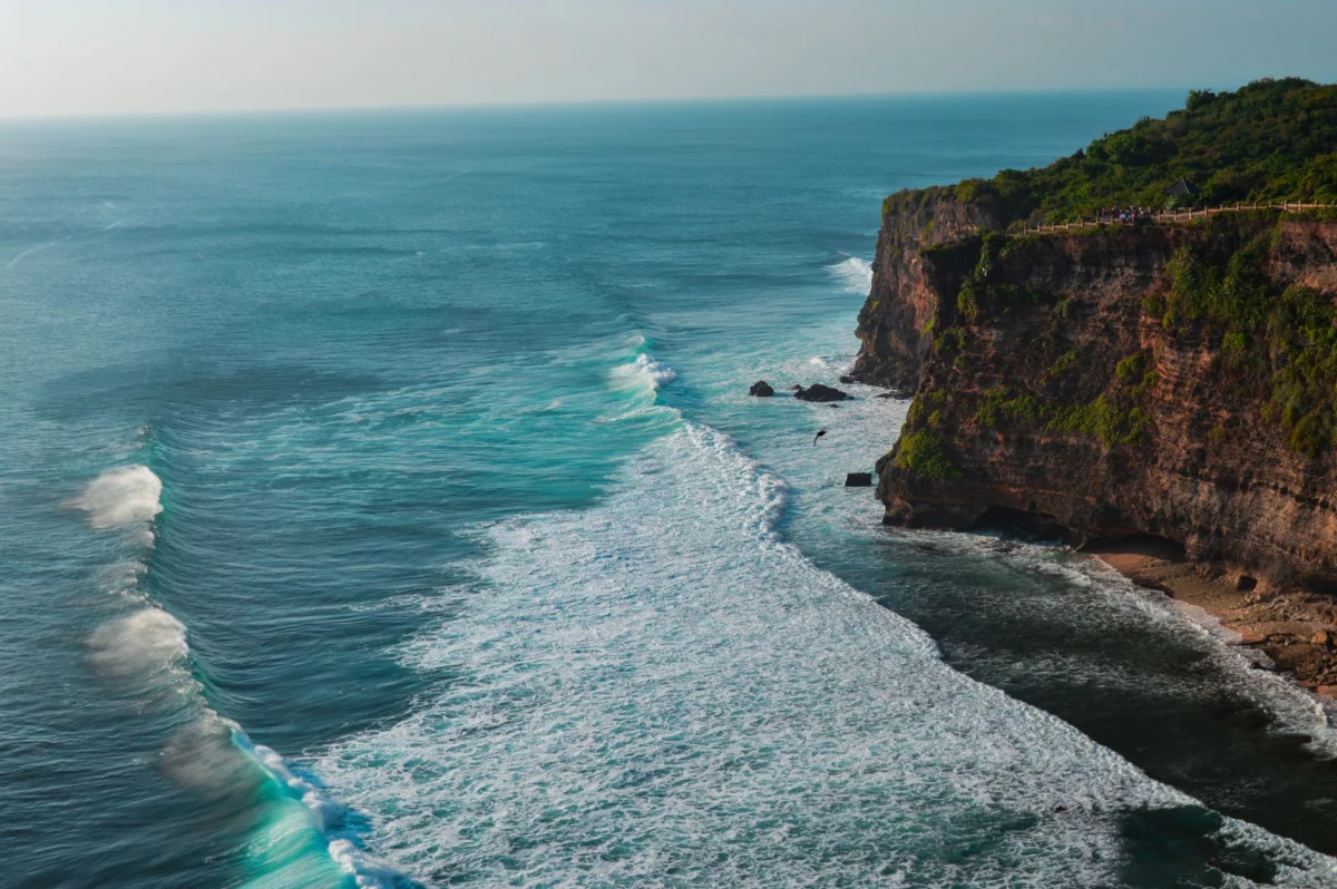 Uluwatu's towering cliffs overlooking the ocean