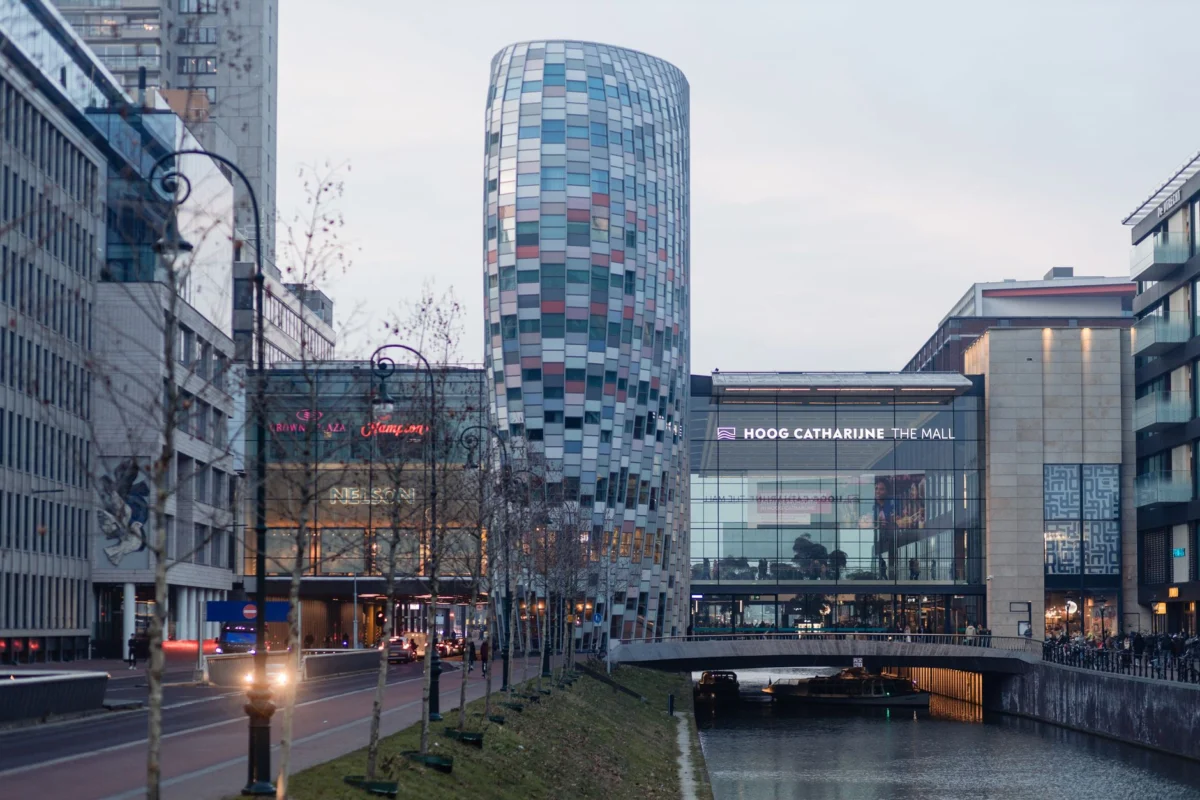 Luxurious hotel room with panoramic view in Utrecht