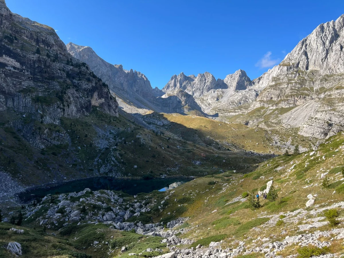 Panoramic view of Valbona's mountain landscape