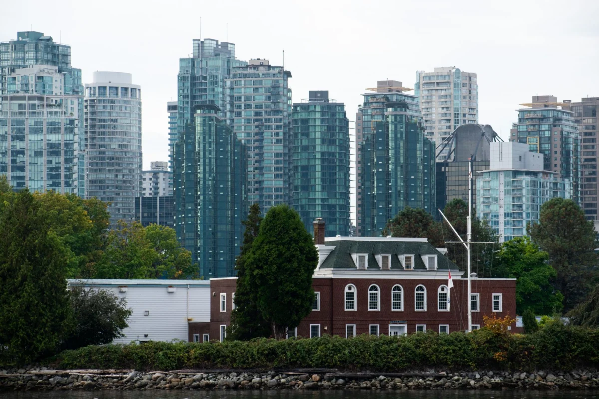 View of Vancouver's historic district with boutique hotels