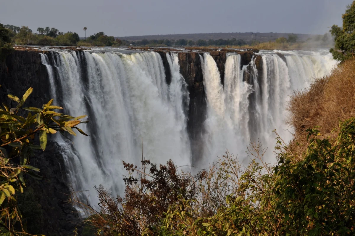 A breathtaking view of Victoria Falls, showcasing its natural beauty