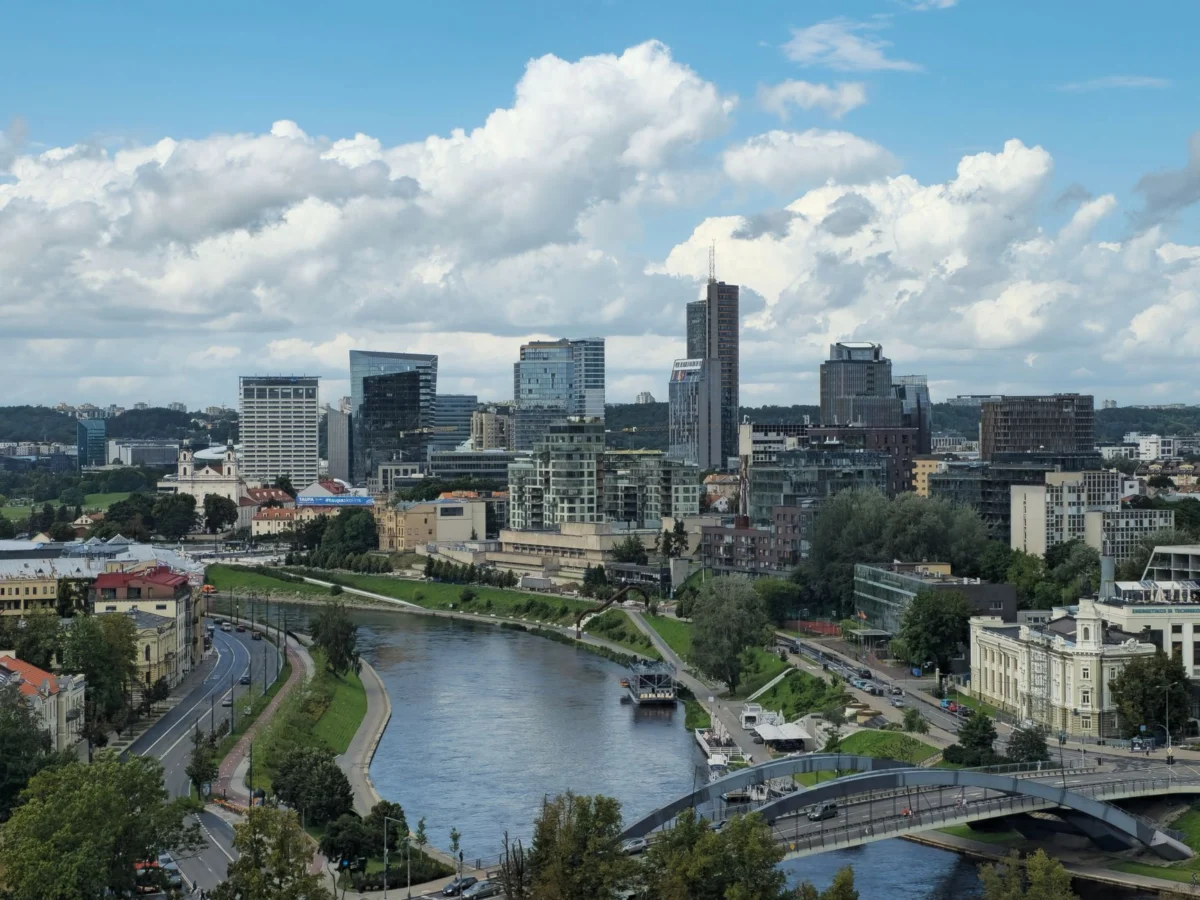 A stunning view of Vilnius with its historic buildings and vibrant skyline