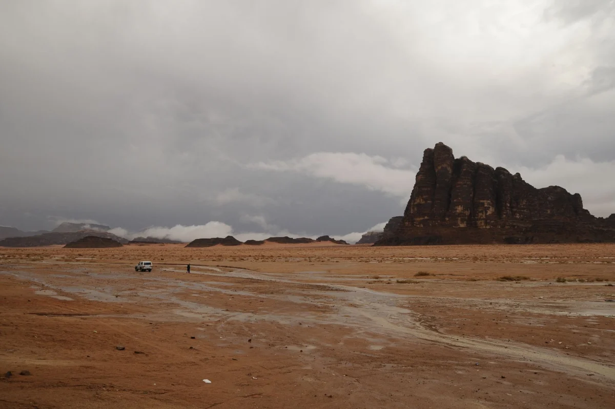 Stunning sunset over the Wadi Rum desert, ideal for romantic getaways