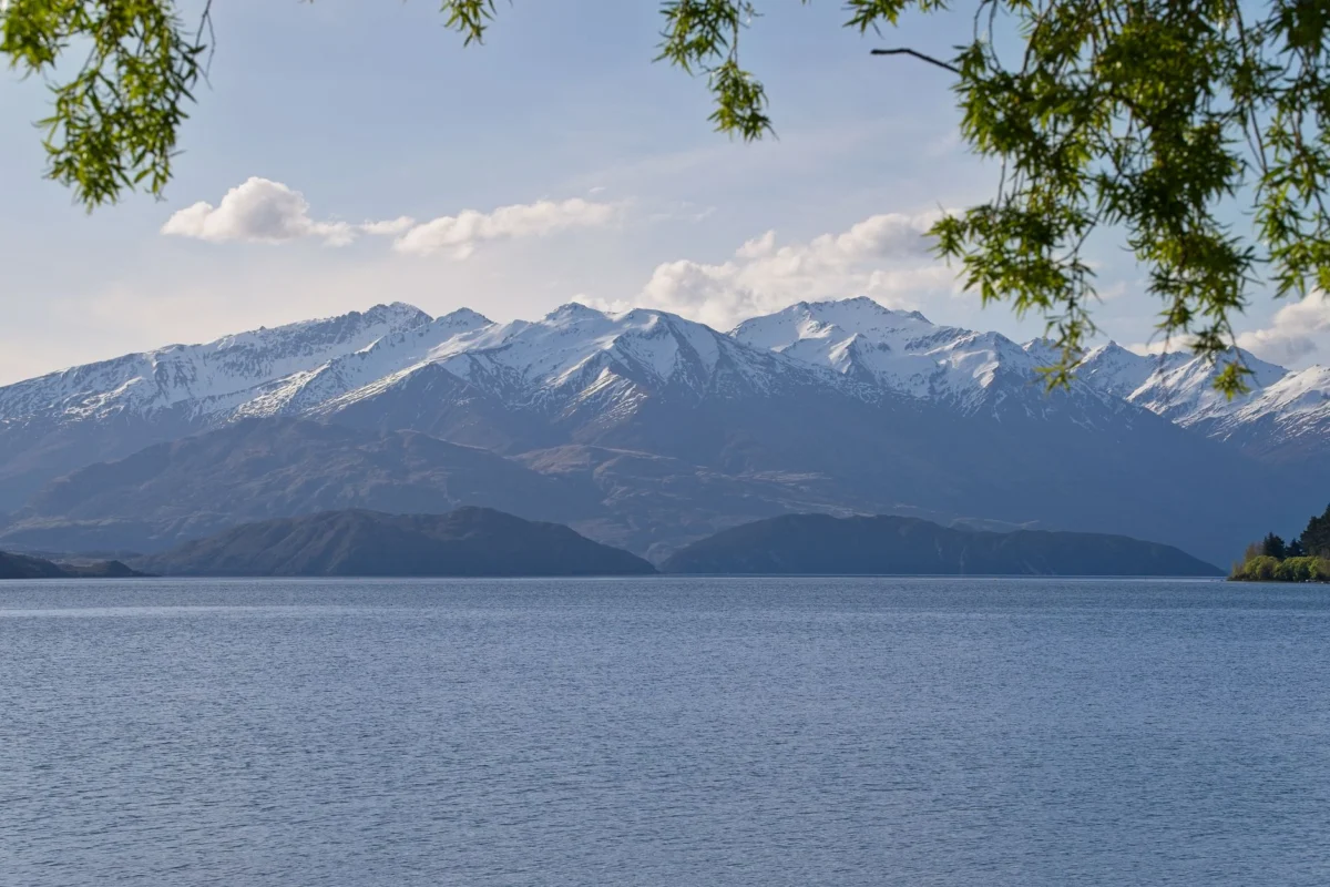 Scenic view of Lake Wanaka with mountains