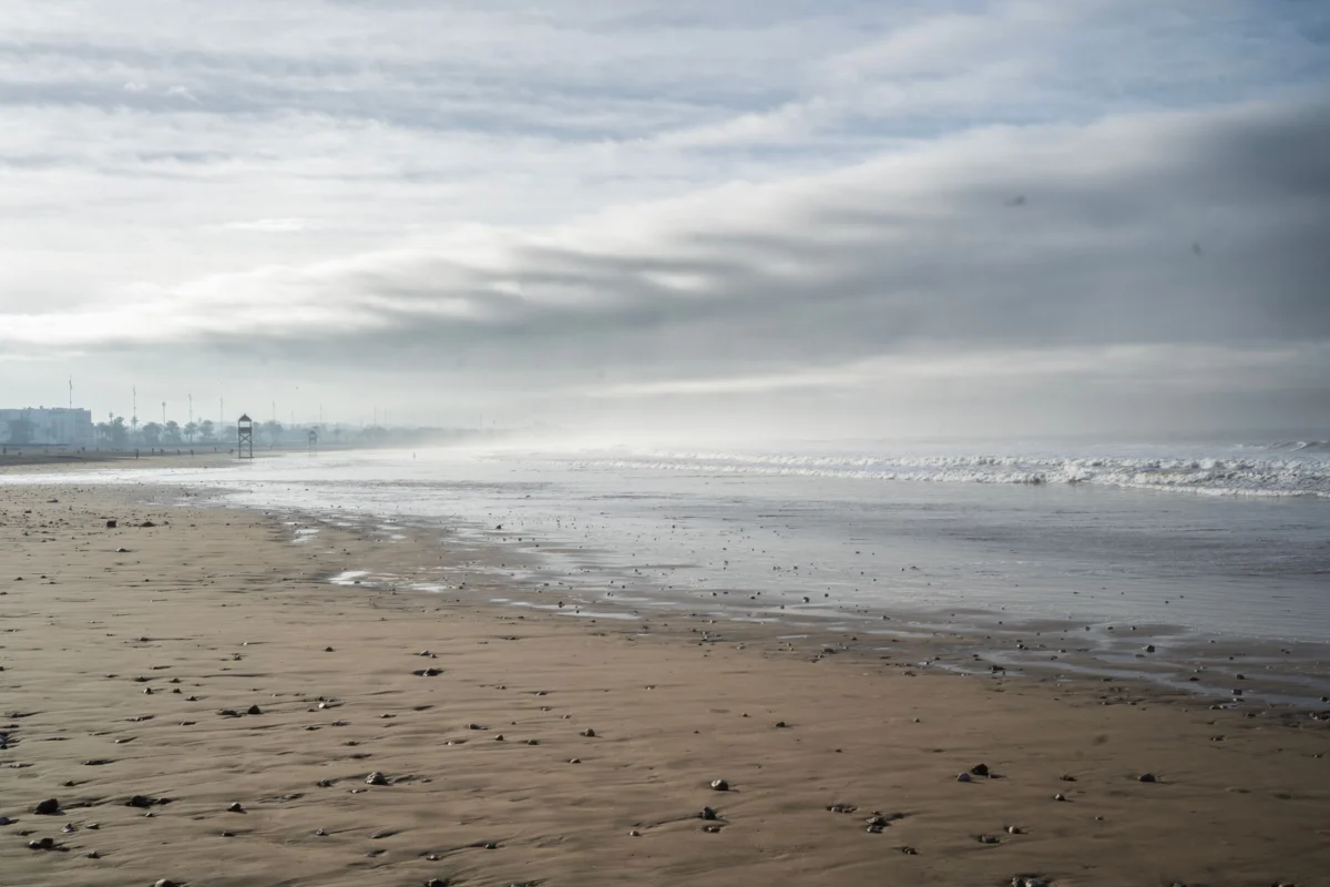 Agadir beach and skyline in Morocco